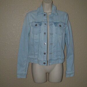 NWOT $225 Sz S AG Adriano Goldschmied Light Blue Denim Robyn Slim Jacket